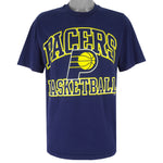 NBA (Hanes) - Indiana Pacers Big Logo T-Shirt 1990s X-Large Vintage Retro Basketball
