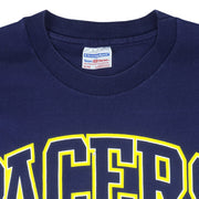 NBA (Hanes) - Indiana Pacers Big Logo T-Shirt 1990s X-Large Vintage Retro Basketball