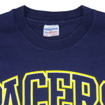 NBA (Hanes) - Indiana Pacers Big Logo T-Shirt 1990s X-Large Vintage Retro Basketball