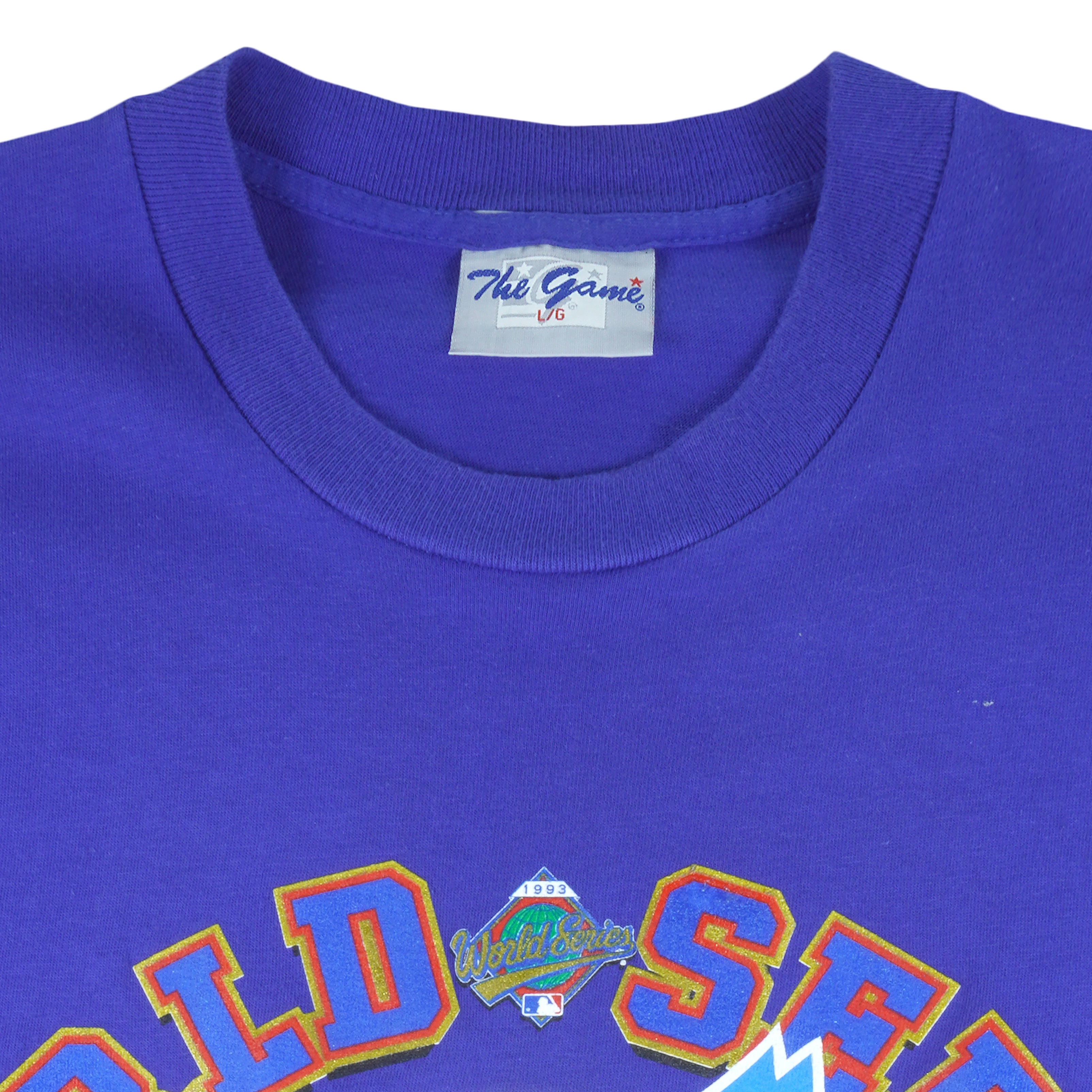 MLB (The Game) - Toronto Blue Jays, Back To Back Champions T-shirt 1993 Large Vintage Retro Baseball