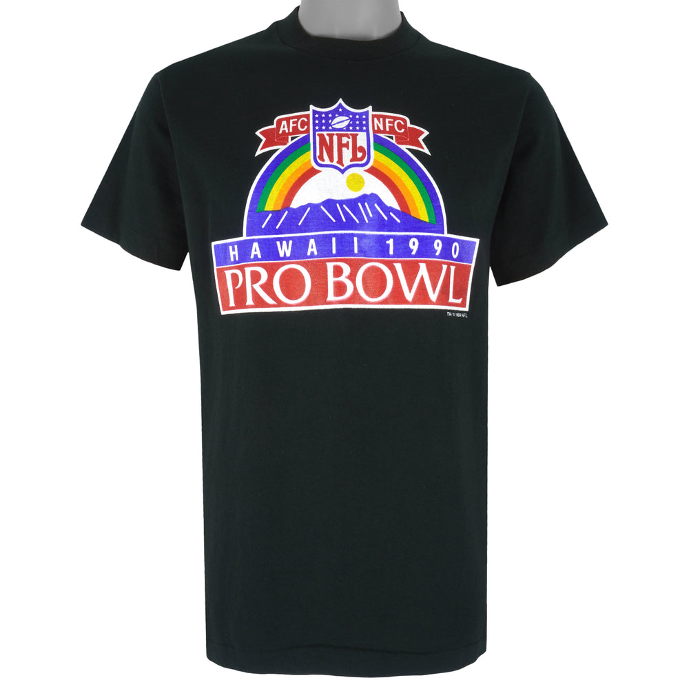 NFL - Pro Bowl, Hawaii Big Spell-Out T-Shirt 1989 Large Vintage Retro Football