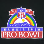 NFL - Pro Bowl, Hawaii Big Spell-Out T-Shirt 1989 Large Vintage Retro Football