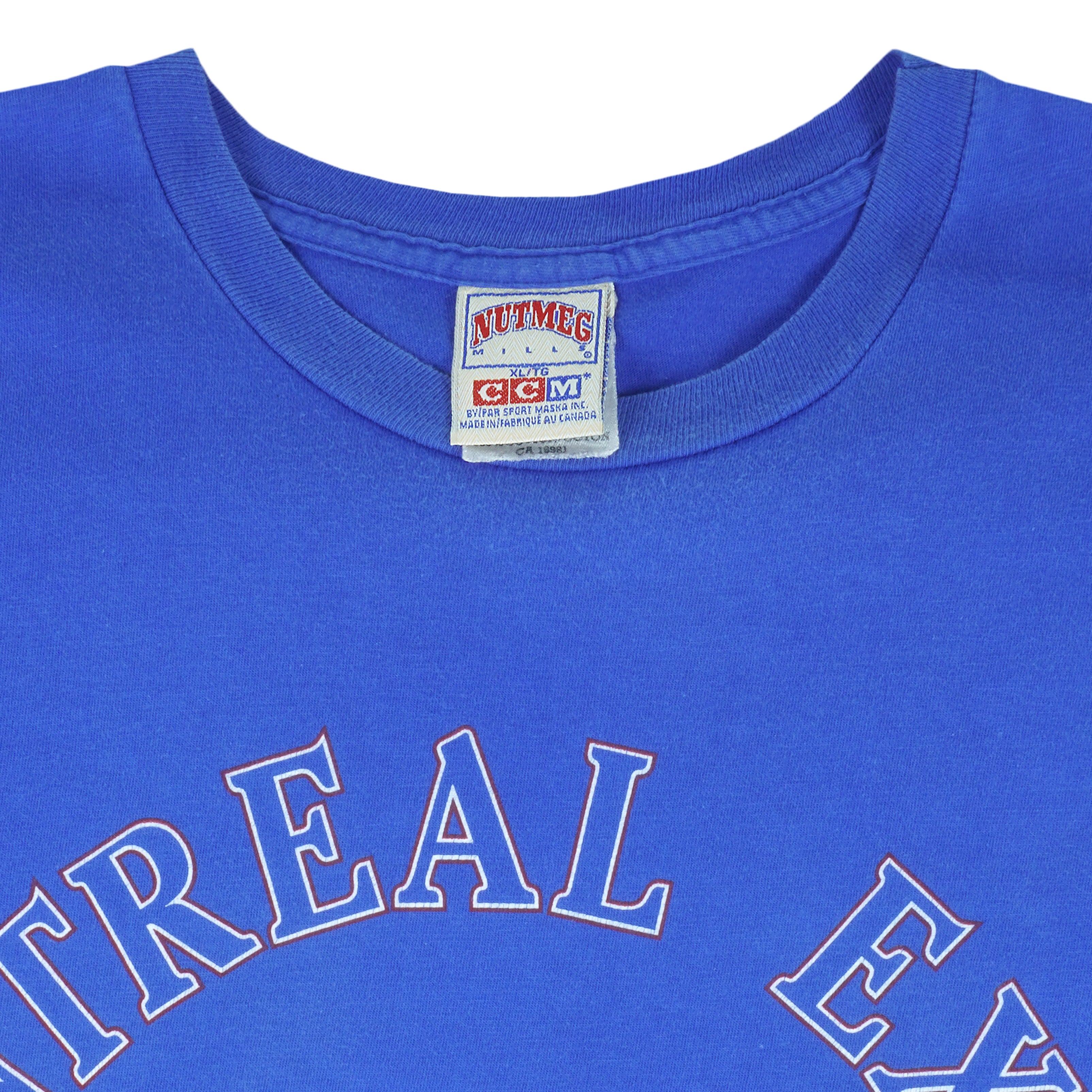 MLB - Montreal Expos Big Spell-Out T-Shirt 1990s X-Large Vintage Retro Baseball