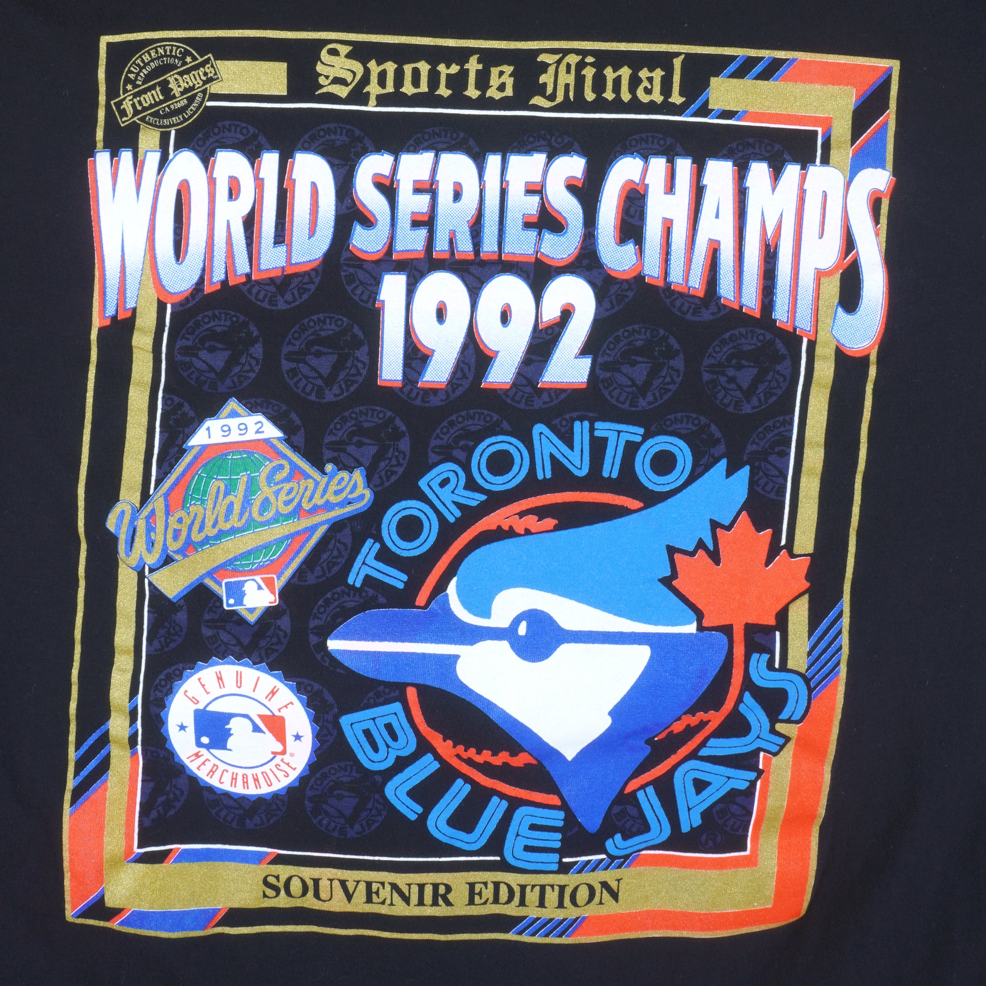 MLB - Toronto Blue Jays, World Series Champs T-shirt 1992 X-Large Vintage Retro Baseball