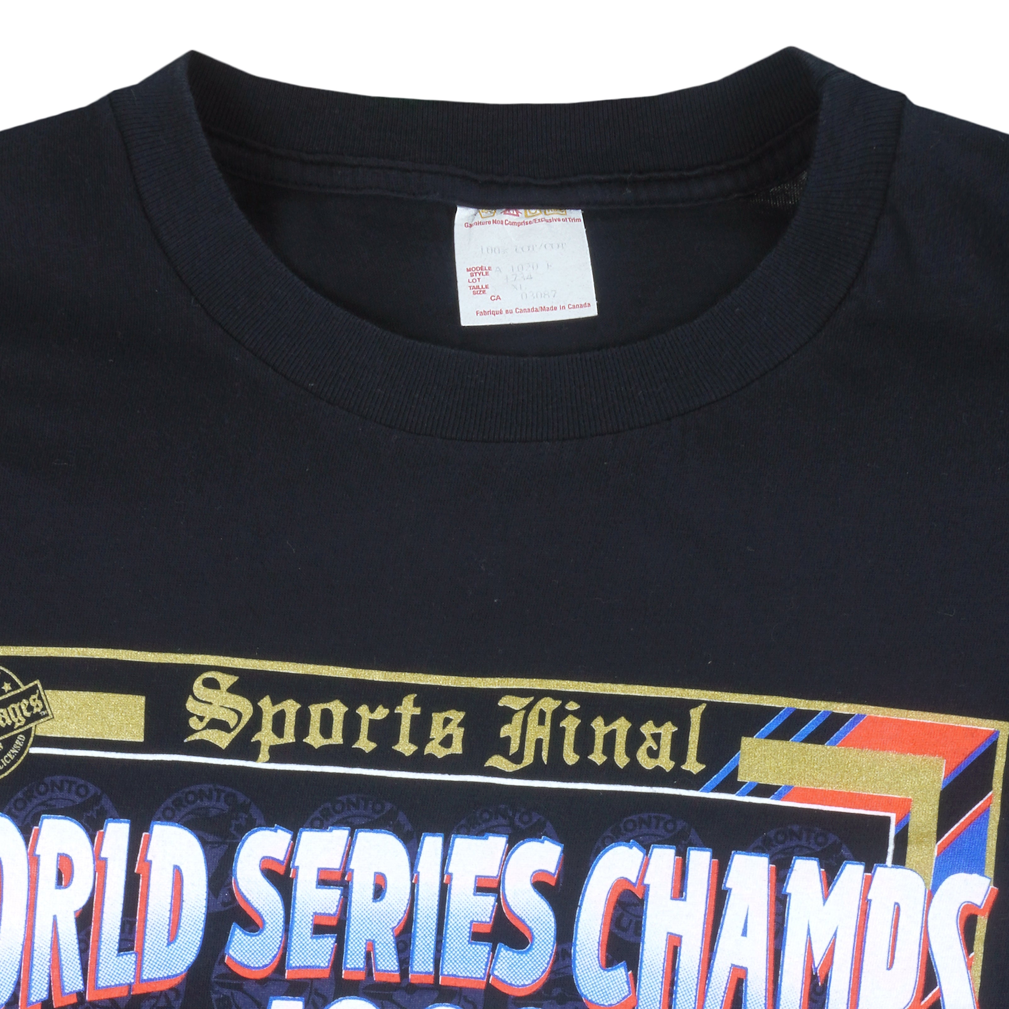 MLB - Toronto Blue Jays, World Series Champs T-shirt 1992 X-Large Vintage Retro Baseball