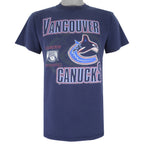 NHL (Tultex) - Vancouver Canucks Spell-Out T-Shirt 1990s Medium Vintage Retro Hockey