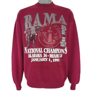 NCAA (Hanes) - Alabama Crimson Tide Crew Neck Sweatshirt 1993 X-Large Vintage Retro College Football