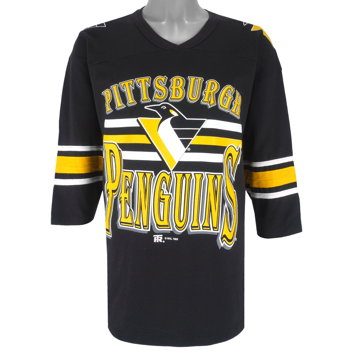 NHL (Team Rated) - Pittsburgh Penguins Jersey 1993 Large Vintage Retro Hockey