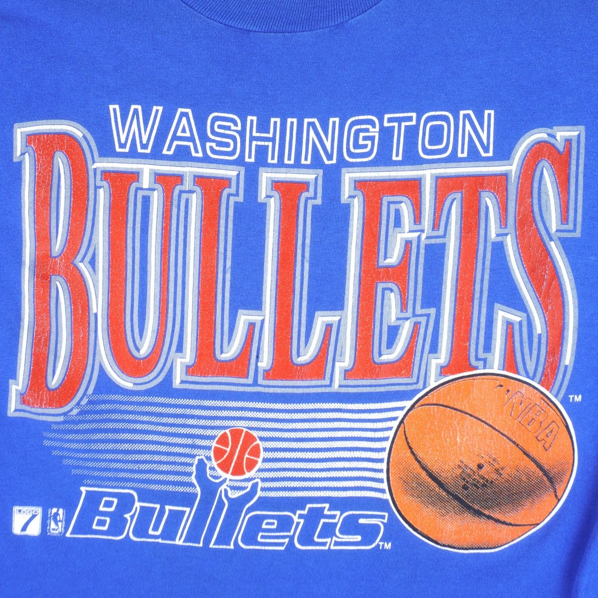 NBA (Logo 7) - Washington Bullets T-Shirt 1990s X-Large Vintage Retro Basketball