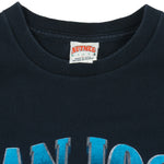 NHL (Nutmeg) - San Jose Sharks Ball Breakout T-Shirt 1990s Large Vintage Retro Hockey