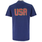 Nike - Navy Blue USA Big Logo T-Shirt 1990s Small Vintage Retro