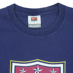 Nike - Navy Blue USA Big Logo T-Shirt 1990s Small Vintage Retro