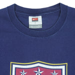 Nike - Navy Blue USA Big Logo T-Shirt 1990s Small Vintage Retro
