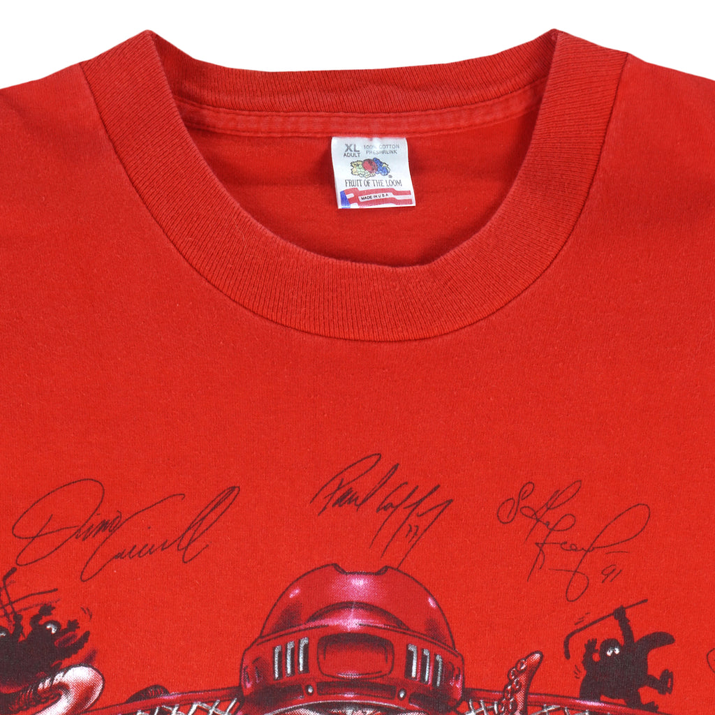 NHL - Detroit Red Wings, Octopower T-Shirt 1990s X-Large Vintabe Retro Hockey