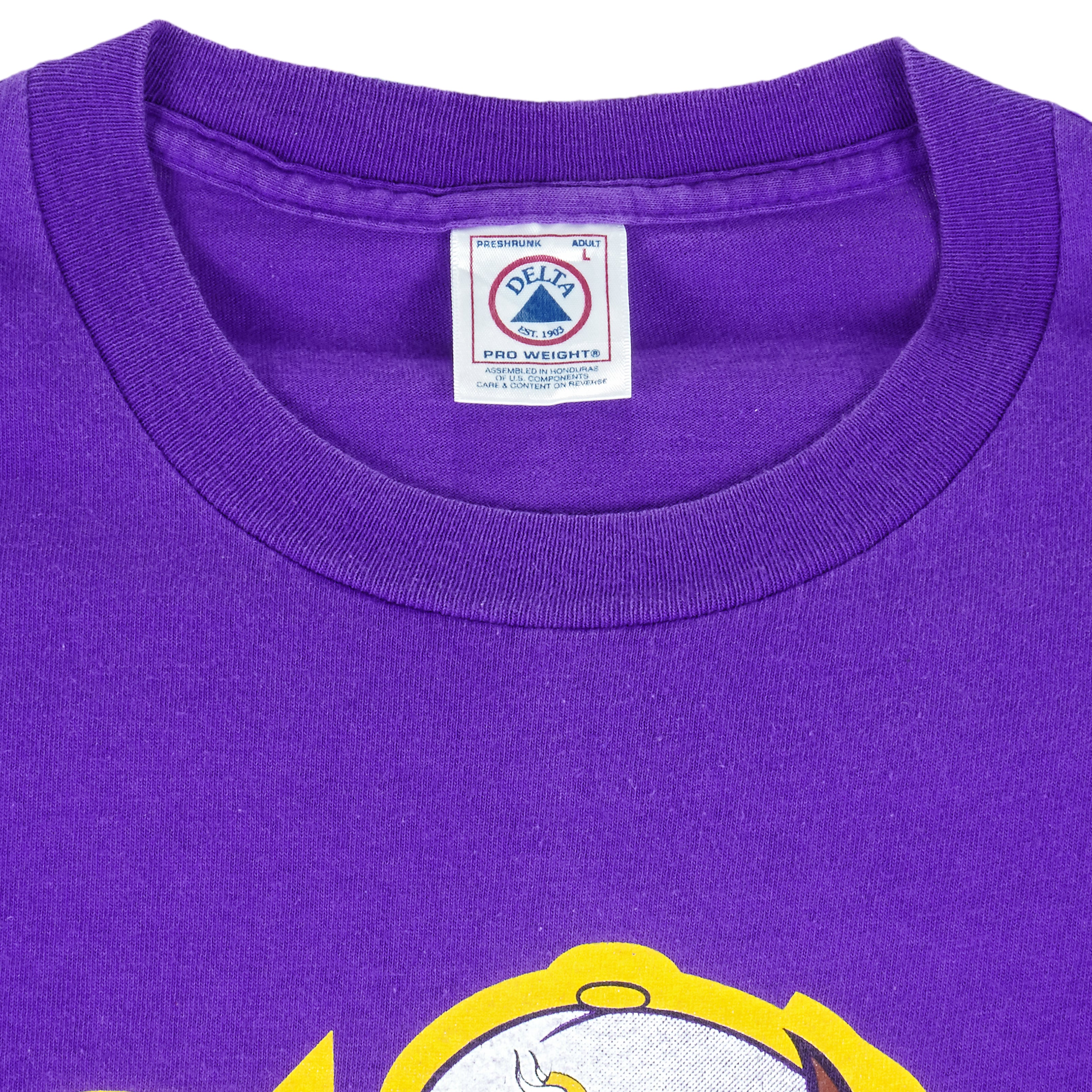 NFL (Delta) - Minnesota Vikings X Tasmanian Devils T-Shirt 1999 Large Vintage Retro Football