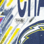 NFL (Magic Johnson T's) - San Diego Chargers All Over Prints T-Shirt 1994 Large Vintage Retro Football