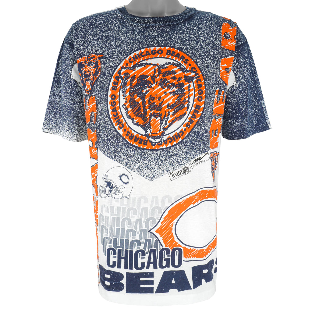 NFL (Magic Johnson Ts) - Chicago Bears All Over Prints T-Shirt 1990s Medium Vintage Retro Football