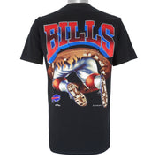 NFL (Nutmeg) - Buffalo Bills Ball Breakout T-Shirt 1995 Large Vintage Retro Football