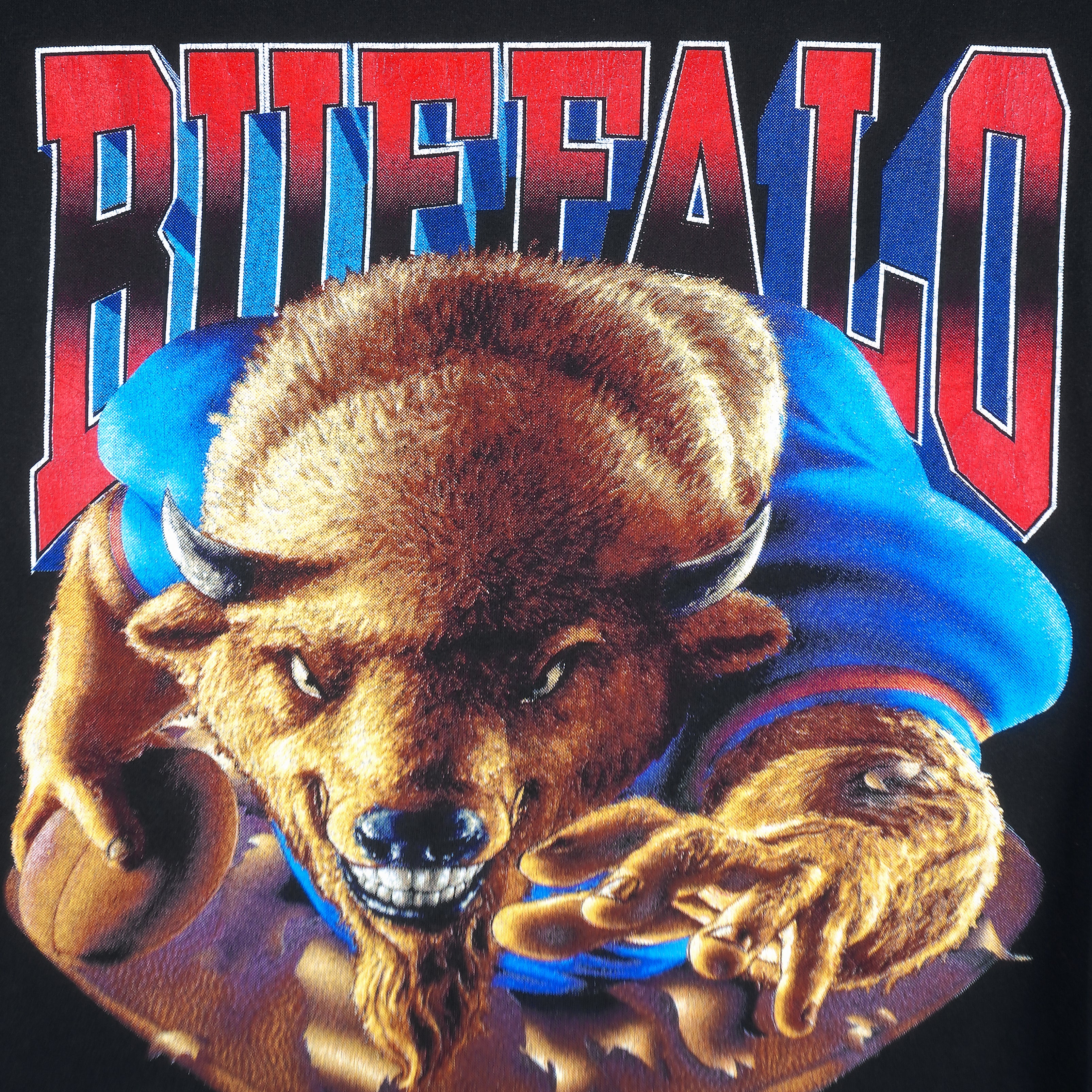 NFL (Nutmeg) - Buffalo Bills Ball Breakout T-Shirt 1995 Large Vintage Retro Football