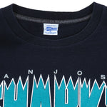 NHL (Salem) - San Jose Sharks Spell-Out T-Shirt 1992 X-Large Vintage Retro Hockey