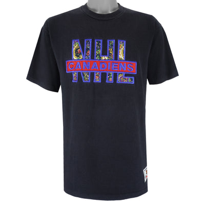 NHL (Nutmeg) - Montreal Canadiens Embroidered T-Shirt 1990s Medium