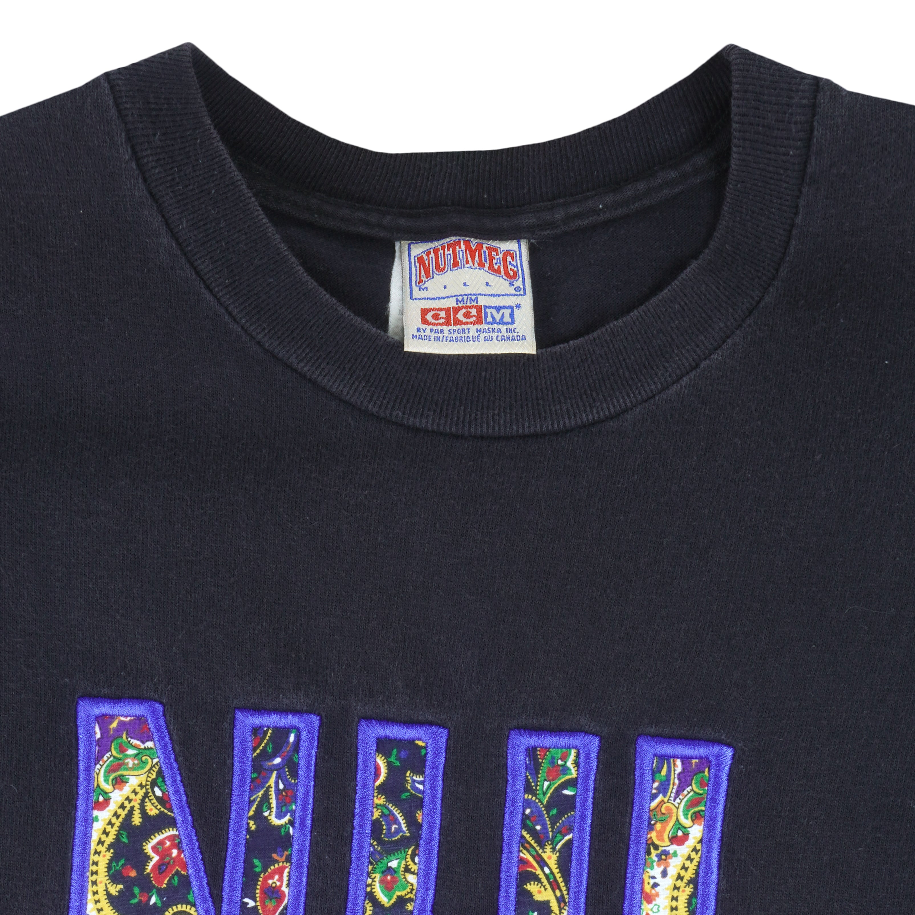 NHL - Montreal Canadiens Embroidered T-Shirt 1990s Medium Vintage Retro Hockey 