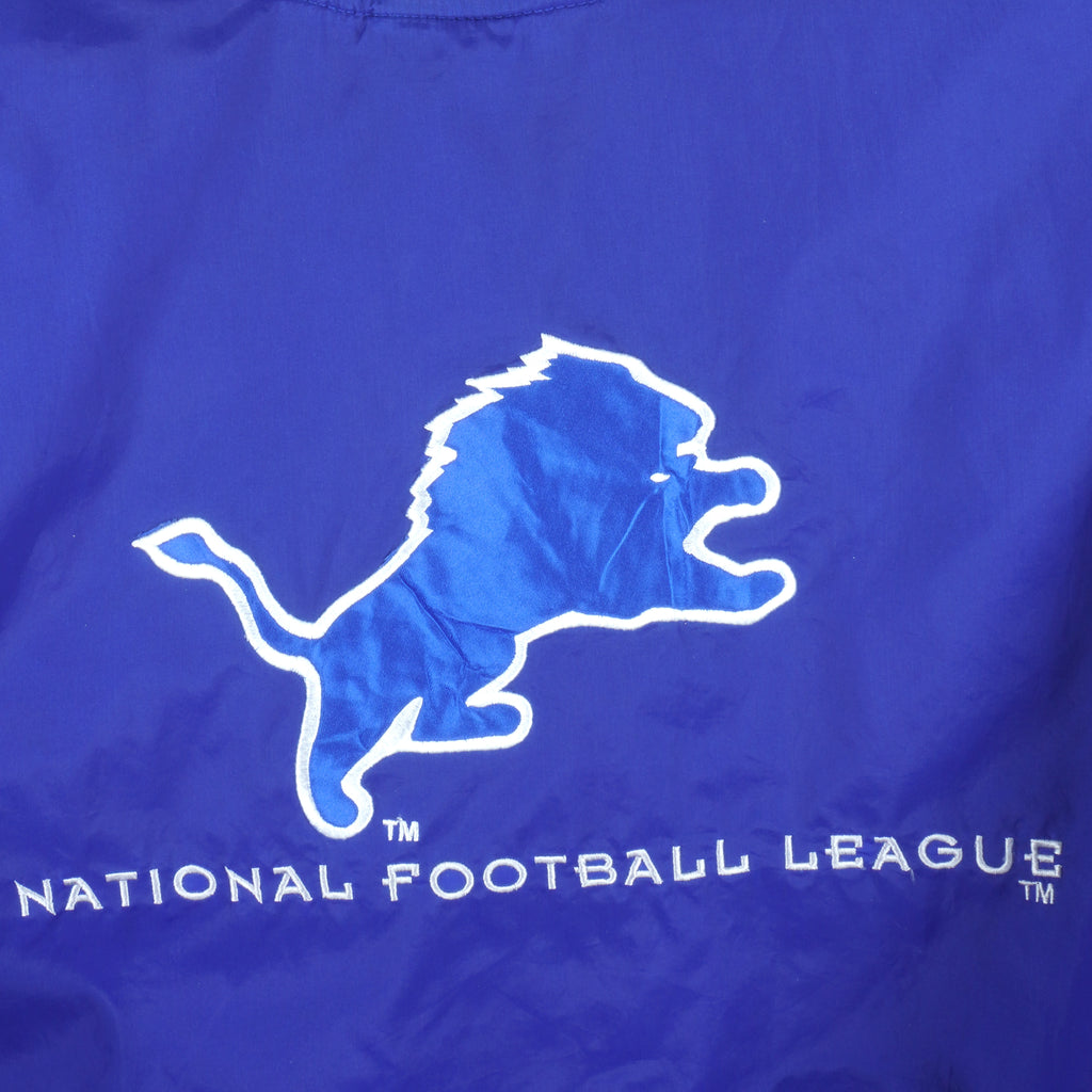 NFL (Pro Player) - Detroit Lions Pullover Windbreaker 1990s X-Large Vintage Retro Football