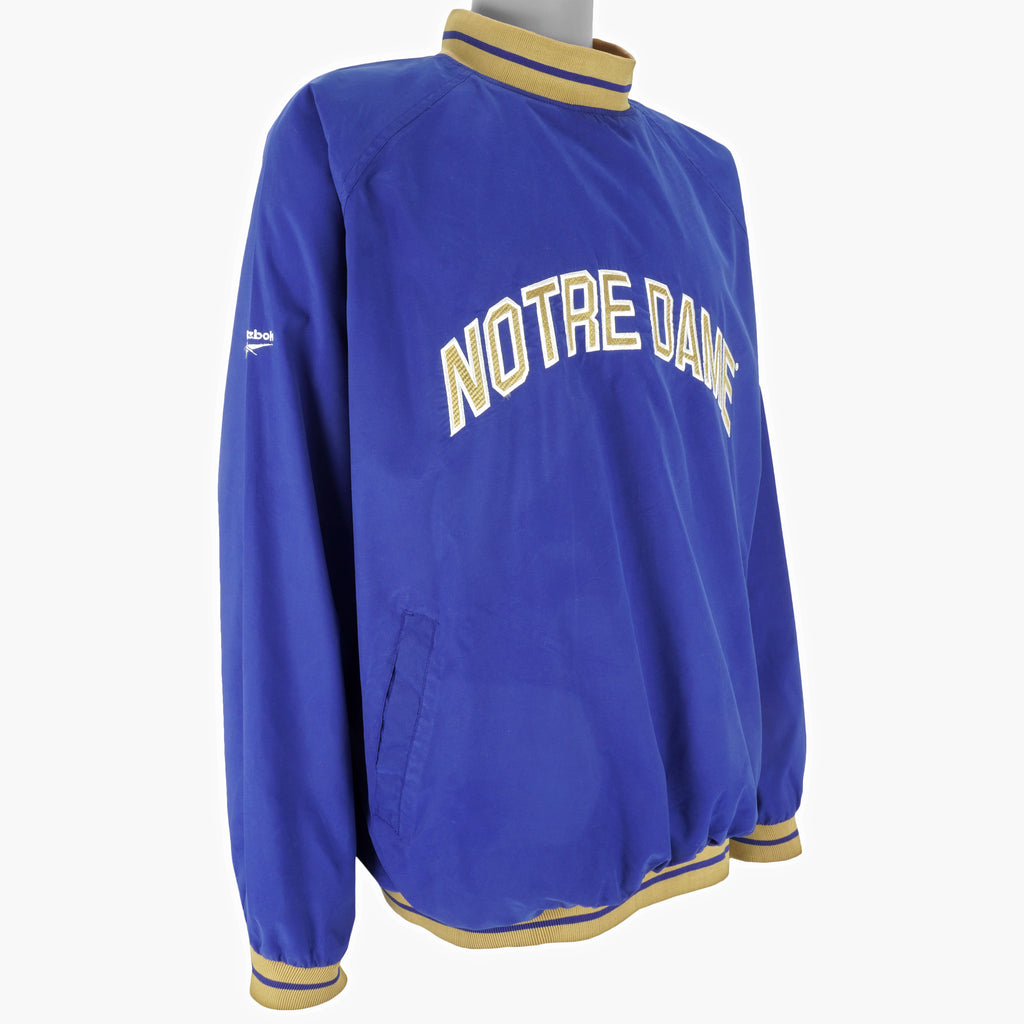 Reebok - Notre Dame Fighting Irish Embroidered Windbreaker 1990s X-Large Vintage Retro Football