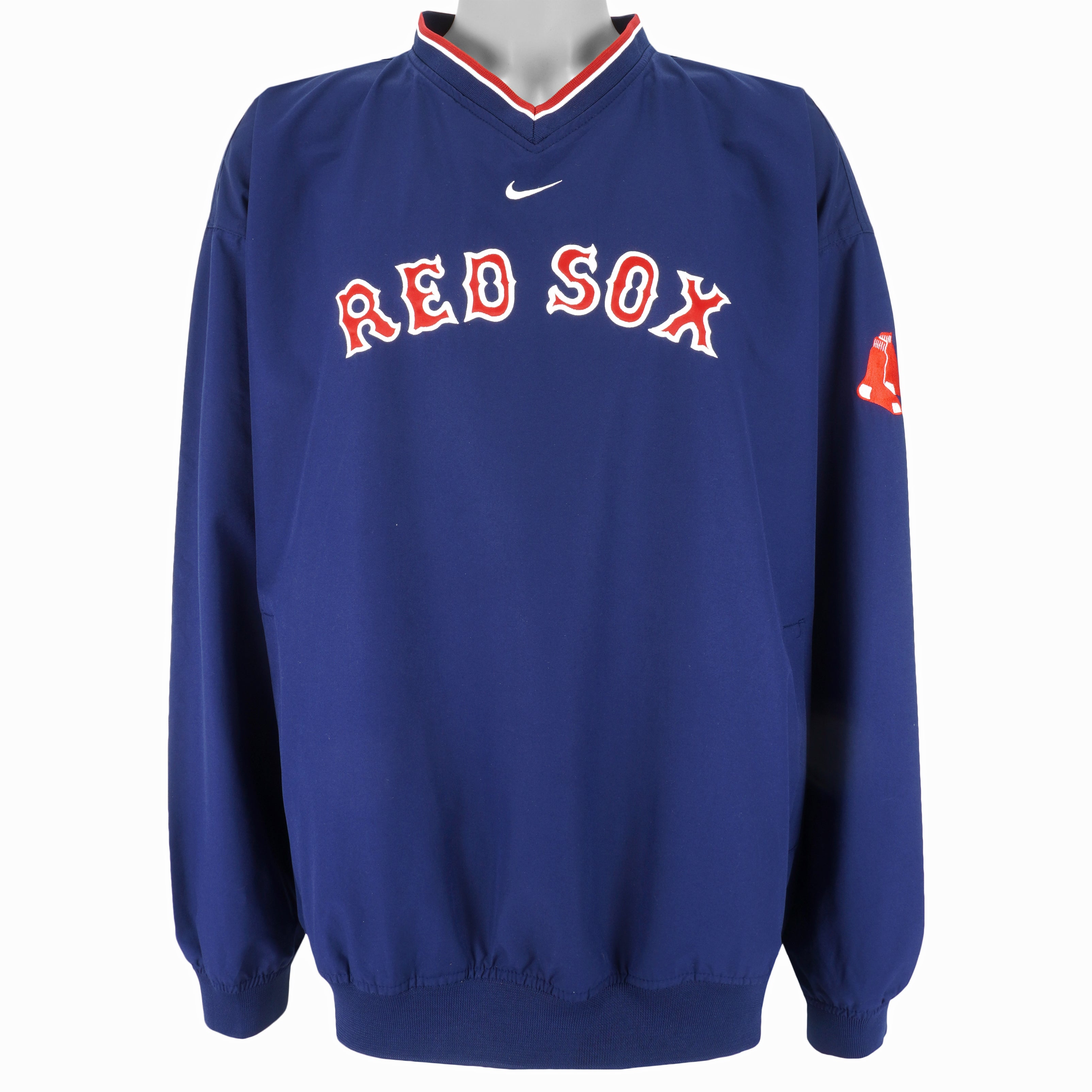 Nike - Boston Red Sox Embroidered Windbreaker 1990s XX-Large Vintage Retro Baseball