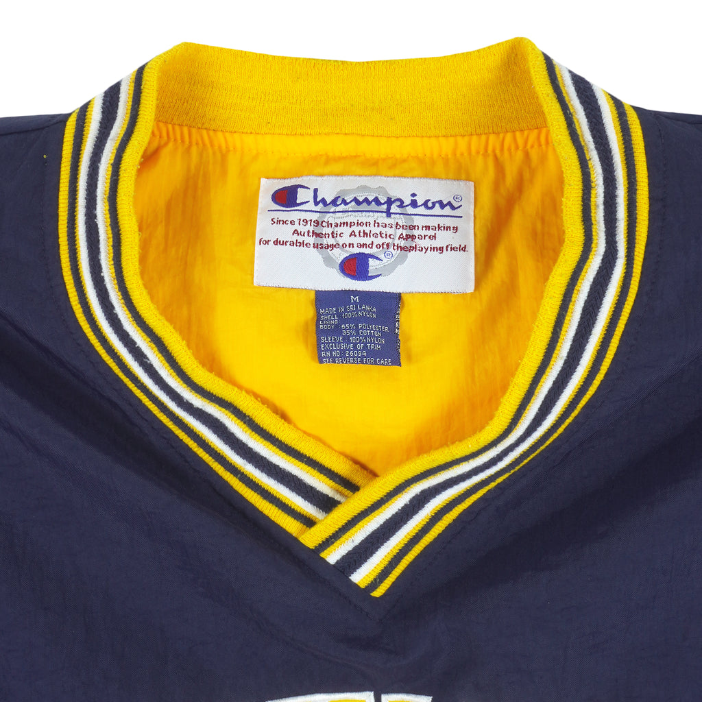 Champion - Michigan Wolverines Pullover Windbreaker 1990s Medium Vintage Retro Football College