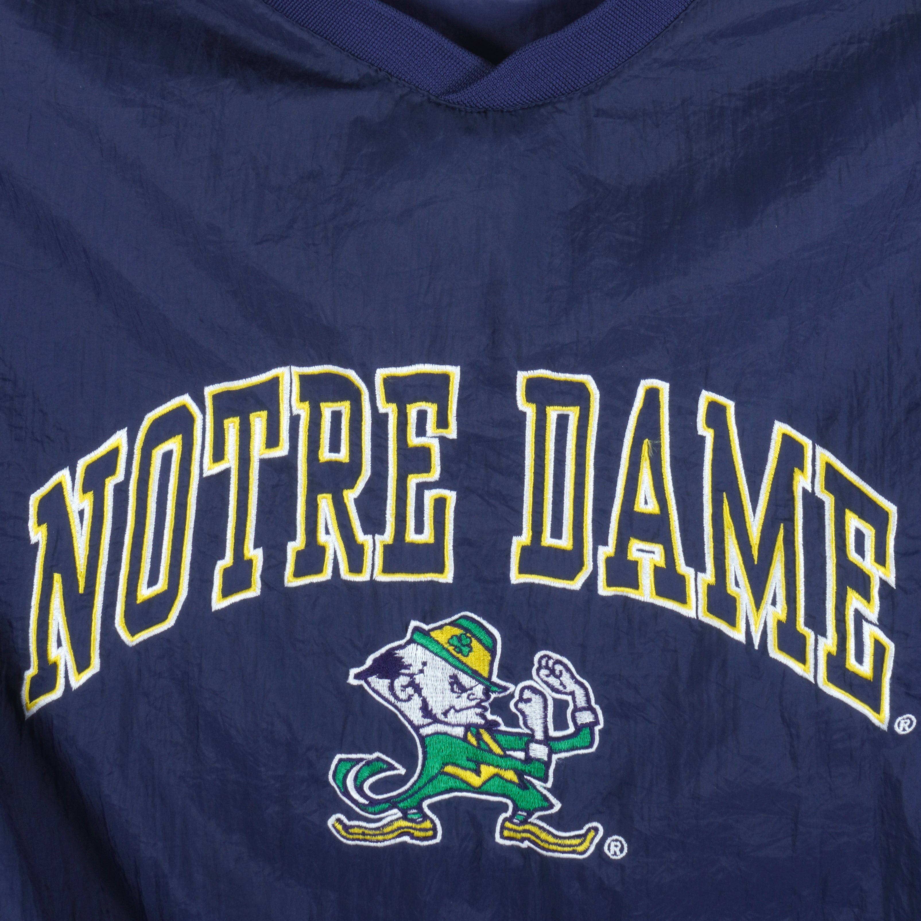 NCAA - Notre Dame Fighting Irish Embroidered Windbreaker 1990s X-Large Vintage Retro College