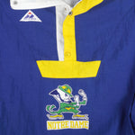 NCAA - Notre Dame Fighting Irish 1/2 Button & Zip Windbreaker 1990s X-Large Vintage Retro College