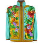 Vintage (East West) - Floral Patterned Windbreaker 1990s Medium Vintage Retro