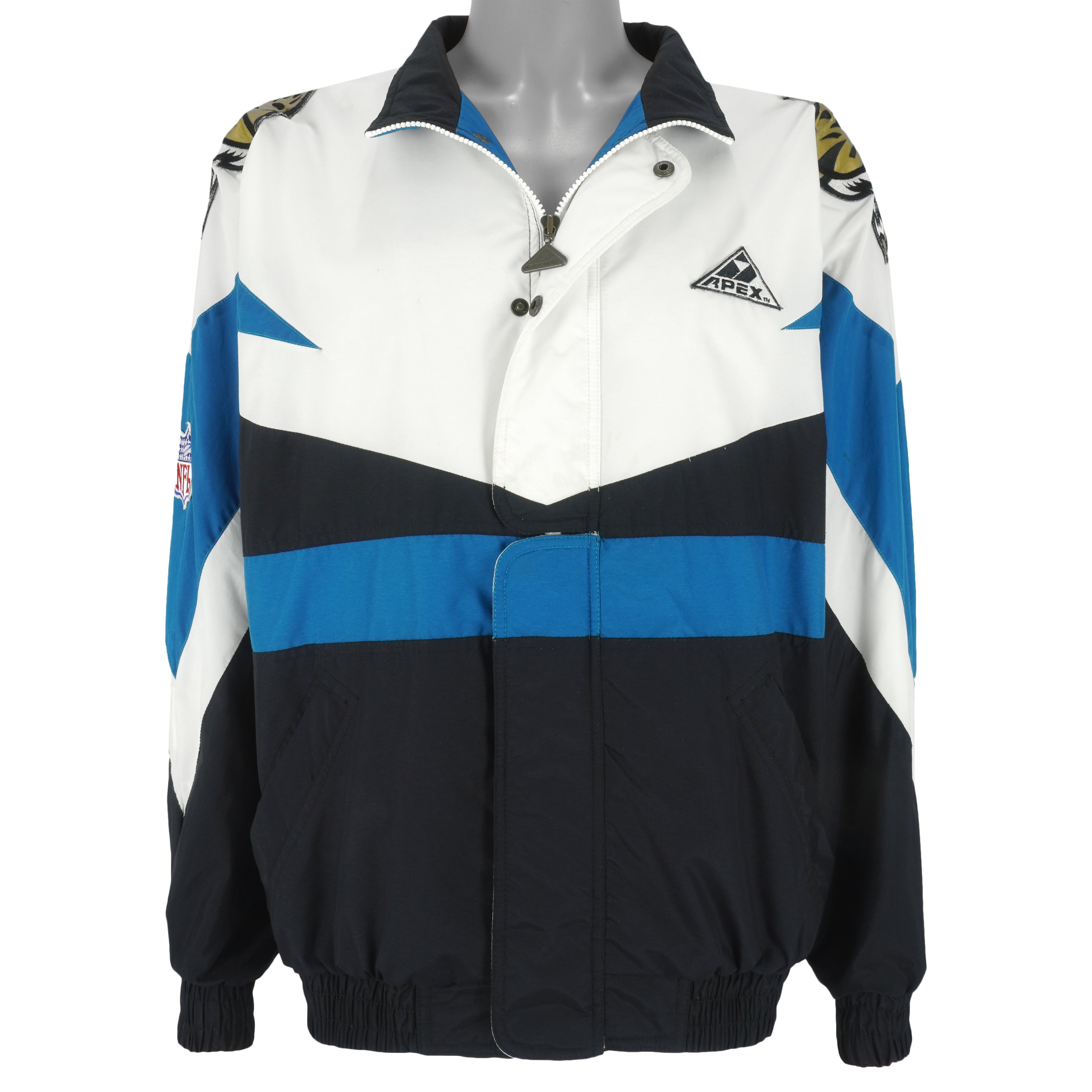 NFL (Apex One) - Jacksonville Jaguars Zip-Up Jacket 1990s Large Vintage Retro Football