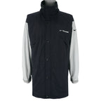 Nike - Black Racing Team Button-Up Windbreaker 1990s Large Vintage Retro