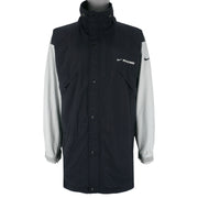Nike - Black Racing Team Button-Up Windbreaker 1990s Large Vintage Retro