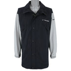 Nike - Black Racing Team Button-Up Windbreaker 1990s Large Vintage Retro