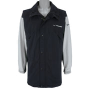 Nike - Black Racing Team Button-Up Windbreaker 1990s Large Vintage Retro