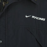 Nike - Black Racing Team Button-Up Windbreaker 1990s Large Vintage Retro