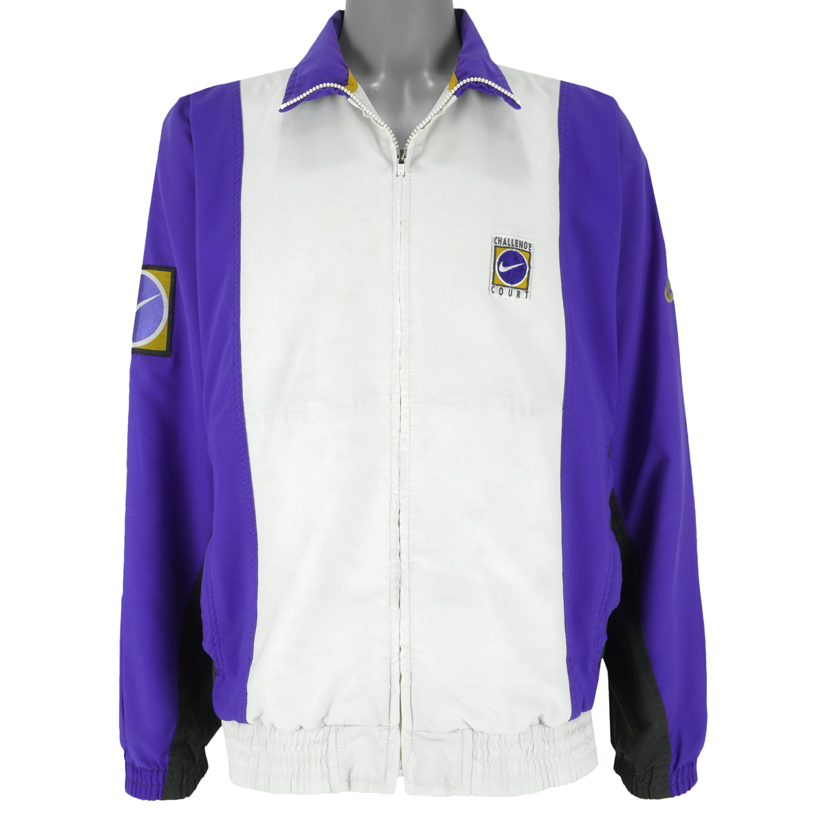 Nike - Purple Challenge Court Zip-Up Jacket 1990s Medium Vintage Retro