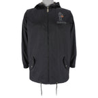 Adidas - Black Zip-Up Hooded Windbreaker 1990s X-Large Vintage Retro