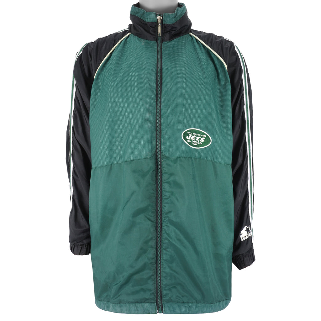 Starter - New York Jets Zip-Up Jacket 1990s Large Vintage Retro Football