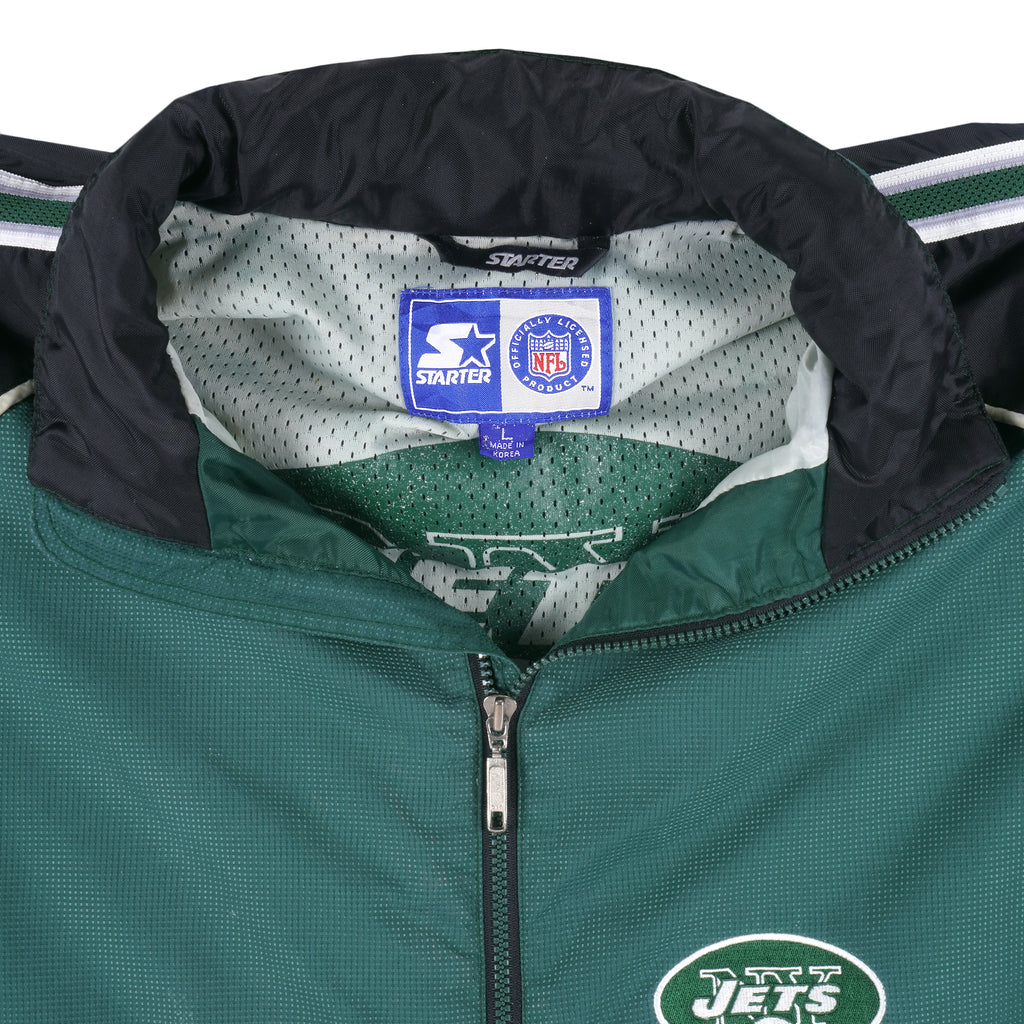 Starter - New York Jets Zip-Up Jacket 1990s Large Vintage Retro Football