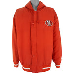 Starter - San Francisco 49ers Hooded Jacket 1990s Large Vintage Retro Football