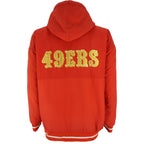 Starter - San Francisco 49ers Hooded Jacket 1990s Large Vintage Retro Football