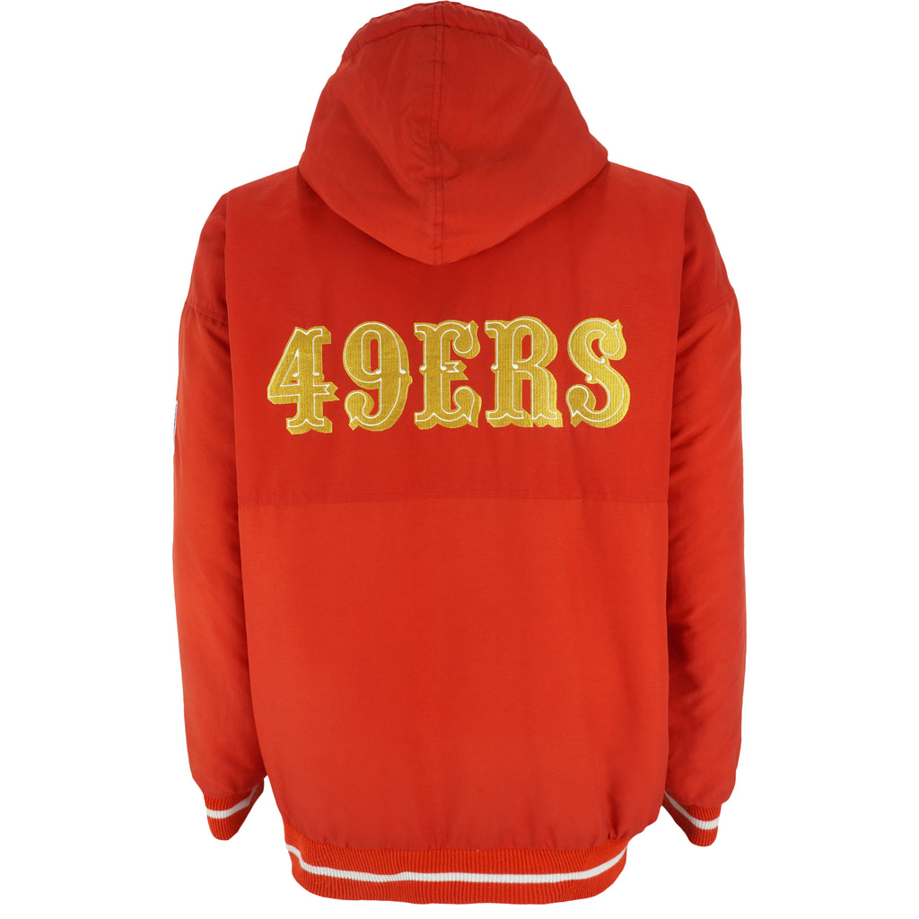 Starter - San Francisco 49ers Hooded Jacket 1990s Large Vintage Retro Football