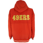 Starter - San Francisco 49ers Hooded Jacket 1990s Large Vintage Retro Football