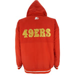 Starter - San Francisco 49ers Hooded Jacket 1990s Large Vintage Retro Football
