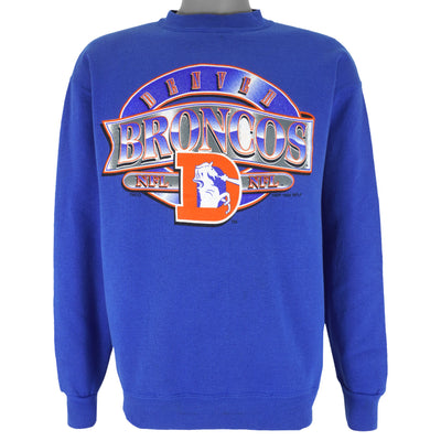NFL (Spectator Sportswear) - Denver Broncos Crew Neck Sweatshirt 1995 Large