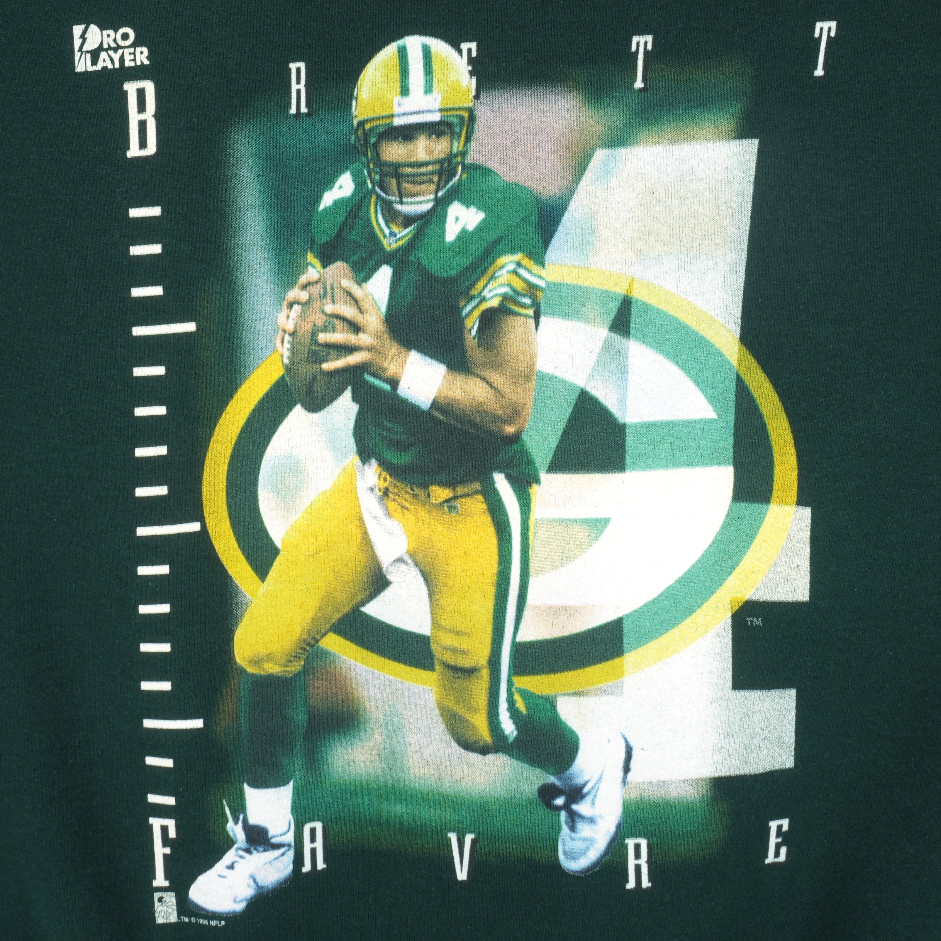 NFL (Pro Player) - Packers Brett Favre Crew Neck Sweatshirt 1996 Large Vintage Retro Football